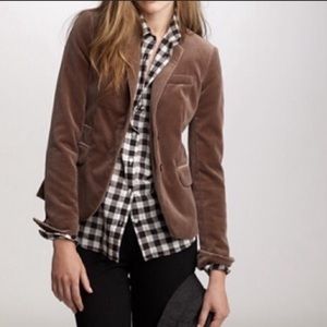 J crew velvet blazer